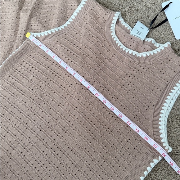 NWT Varley Dwight Tank Knit Midi Dress Light Taupe Tan - Picture 9 of 10